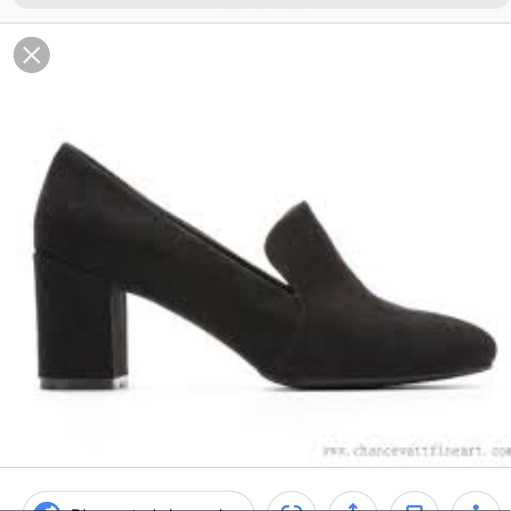Black Heeled Loafers